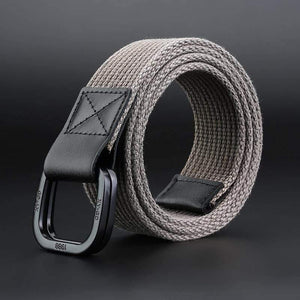 Canvas Belt Men Designer Belt Trap Double-ring Buckle Male Casual Solid Knitted Jean Belts Dropshiping