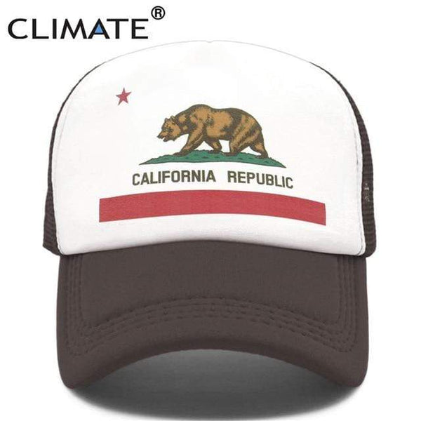 Planet Gates Coffee Cap / Adult 55to58cm Head California Trucker Cap Men Bear California Republic Flag Cap  Funny Hip Hop Hat Cap Cool Summer Mesh Cap Adult  Kids Kid