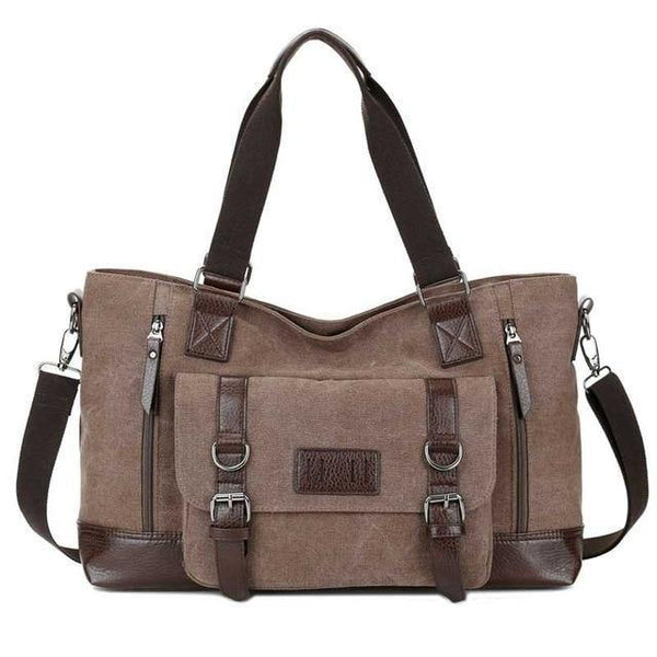 Planet Gates Coffee Casual Canvas Men Travel Bags Patchwork Leather Luggage Travel Bag Men Male Shoulder Travel Duffel Bags Messenger 1324