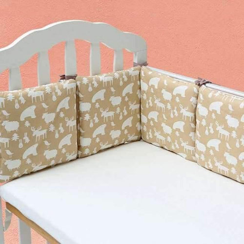 Planet Gates Coffee / China 6Pcs/Pack Baby Bed Bumper Infant Bed Cot Bumper Bed Protector Breathable Baby Crib Protector Cushion Toddler Nursery Bedding