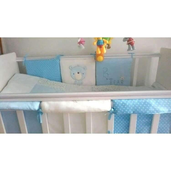 Planet Gates Coffee / China 6Pcs/Pack Baby Bed Bumper Infant Bed Cot Bumper Bed Protector Breathable Baby Crib Protector Cushion Toddler Nursery Bedding
