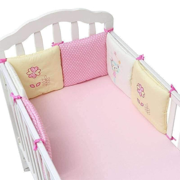 Planet Gates Coffee / China 6Pcs/Pack Baby Bed Bumper Infant Bed Cot Bumper Bed Protector Breathable Baby Crib Protector Cushion Toddler Nursery Bedding