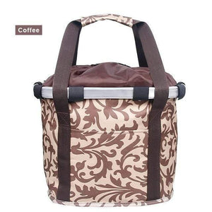 Planet Gates Coffee / China Bicycle Basket Handlebar Pannier Cycling Carryings Holder Bike Riding Pouch Cycle Biking Front Baggage Bag 3.0KG Load