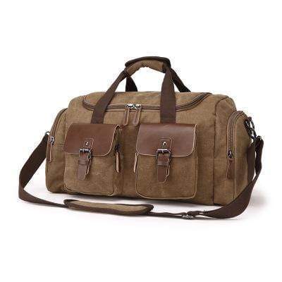 Planet Gates Coffee / China Canvas Leather Men Travel Bag European Style Travel Bags Handbag High Capacity Shoulder Bag Travel Crossbody Baggage