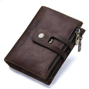 Planet Gates coffee / China CONTACT'S Genuine Crazy Horse Leather Mens Wallet Man Cowhide Cover Coin Purse Small Brand Male Credit&ID Multifunctional Walets