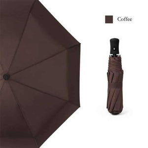 Planet Gates Coffee / China Men Business Automatic Umbrella Female Windproof Stainless Steel Umbrellas Rain Women Folding Summer Umbrella UBY03