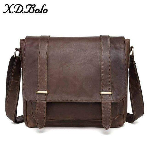 Planet Gates Coffee / China / ZS-BOH1003-CO Leather Men Bag Shoulder Crossbody Bags Crazy Horse Laptop Male Messenger Bags Vintage Design Bag for Men