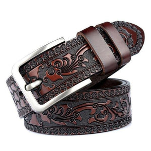 Planet Gates Coffee color / 100cm Designer belts for men High quality Cow genuine leather belt man Fashion classic vintage pin buckle strap for cowboy jeans