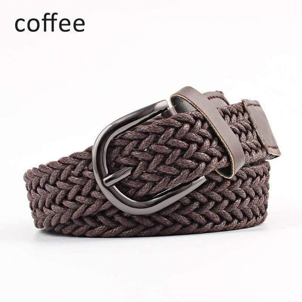 Elastic Stretch Waist Belts For Men Women Casual Stretch Woven Belt Women Waistband Student Jeans Canvas Belt