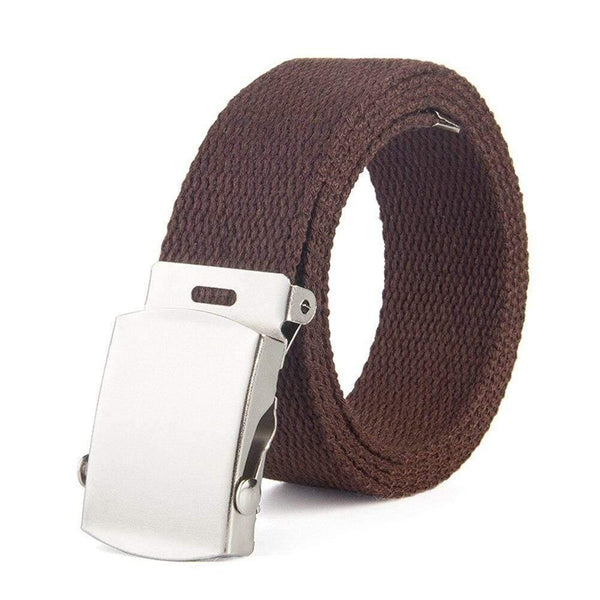 Fashion Men Women Canvas Waist Belt Ceinture Femme Couple Casual Metal Automatic Buckle Waistband New Wild Unisex Belts