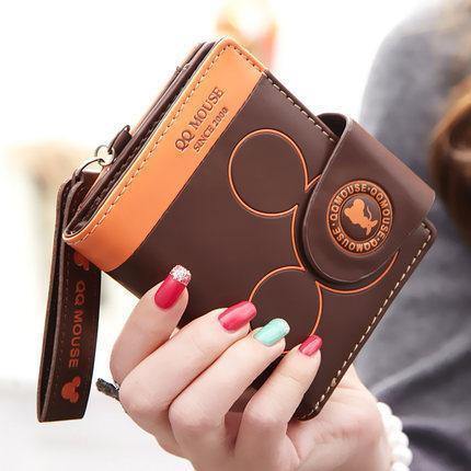 Planet Gates coffee Fashion PU Leather Women Wallet Design Purse Zipper Hasp Women Wallet for Credit Cards Coin Pocket carteras mujer