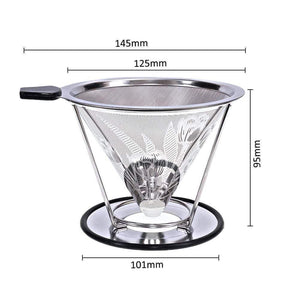 Coffee Filter Double Stainless Steel Split Coffee Filter,Waterproof, Low Temperature Resistant, High Temperature Resistant