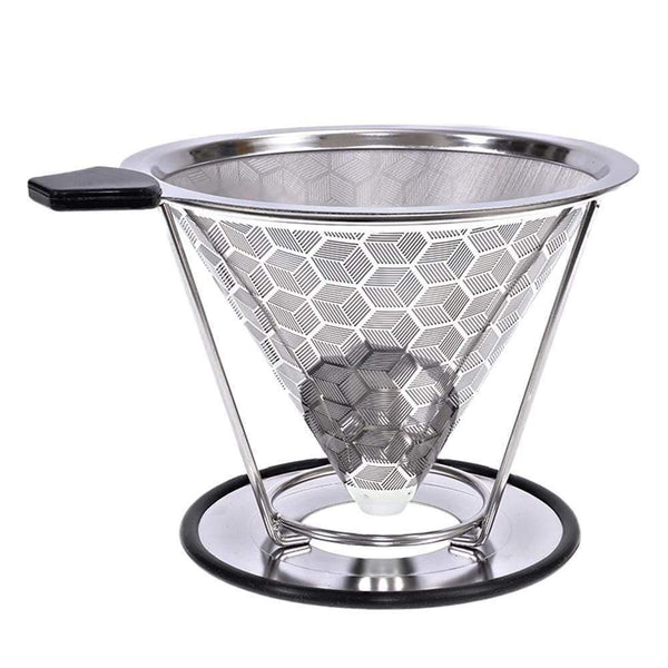 Coffee Filter Double Stainless Steel Split Coffee Filter,Waterproof, Low Temperature Resistant, High Temperature Resistant