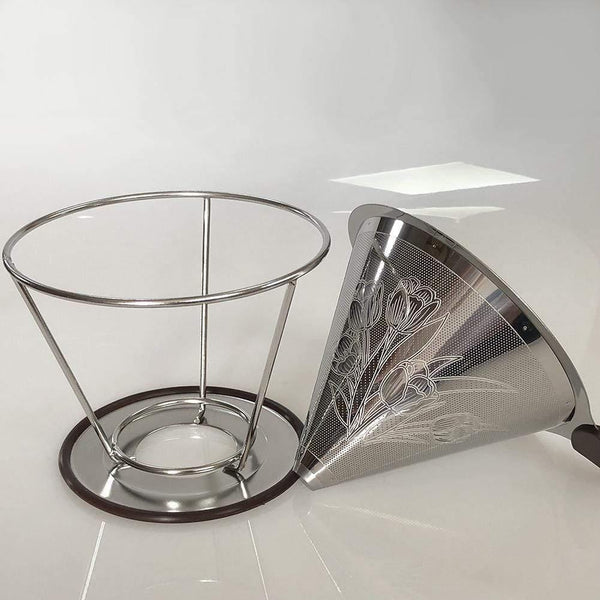 Coffee Filter Double Stainless Steel Split Coffee Filter,Waterproof, Low Temperature Resistant, High Temperature Resistant