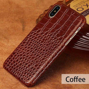 Planet Gates coffee / For iPhone 5 5s Crocodile skin phone case for iphone X XAS 6 7 8 8 plus 5 5s SE leather shatter-resistant luxury case