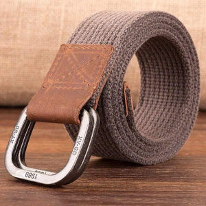 Canvas Belt Men Designer Belt Trap Double-ring Buckle Male Casual Solid Knitted Jean Belts Dropshiping