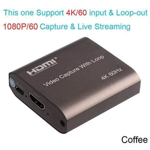 Planet Gates Coffee H1111Z 4K 60Hz HDMI Video Capture Card TV Loop 1080P Game Recording Plate Live Streaming Box USB 2.0 3.0 Grabber for PS4 Camera
