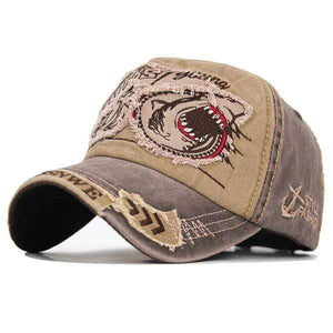 Planet Gates coffee khaki / Adjustable Men Baseball Cap For Women Snapback Hat Shark Embroidery Bone Caps Gorras Casual Casquette Men Baseball Hats Dad Caps