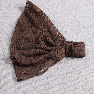 Lace Openwork Headband Ladies Elastic Hair Band Accessories Wide Stretchy Turban Women's Fashion Headwrap Bandana