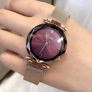 Planet Gates Coffee Lady Crystal Watch Magnet buckle Women Dress Watch Fashion Quartz Watch Female Stainless Steel Wristwatches