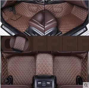 Planet Gates Coffee Leather car floor mats for Toyota Rav4 2009-2014 2015 2016 2017 2018 Custom auto foot Pads automobile carpet cover