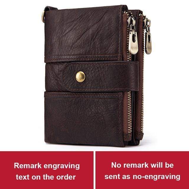 Planet Gates Leather Free Engraving Rfid Wallet Men Crazy Horse Wallets Coin Purse Short Male Money Bag Mini Walet  Quality