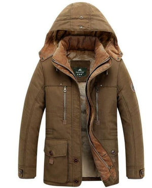 Planet Gates coffee / M Winter Jacket men Brand Warm Thicken Coats Quality Middle age mens Cotton-Padded