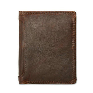 Planet Gates Coffee Men Wallet Vintage Men Wallets Crazy Horse Leather Wallets for Men Multi Function Men Wallet with Coin Pocket Brown Male Purse
