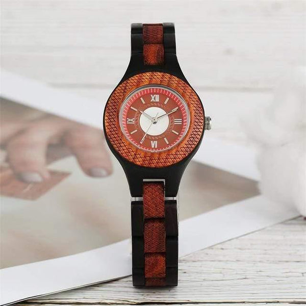 Planet Gates Coffee Natural Maple Bamboo Wood Watches Ladies Fashionable Quartz Wristwatch Women's Bracelet Female Clock Relogio Feminino