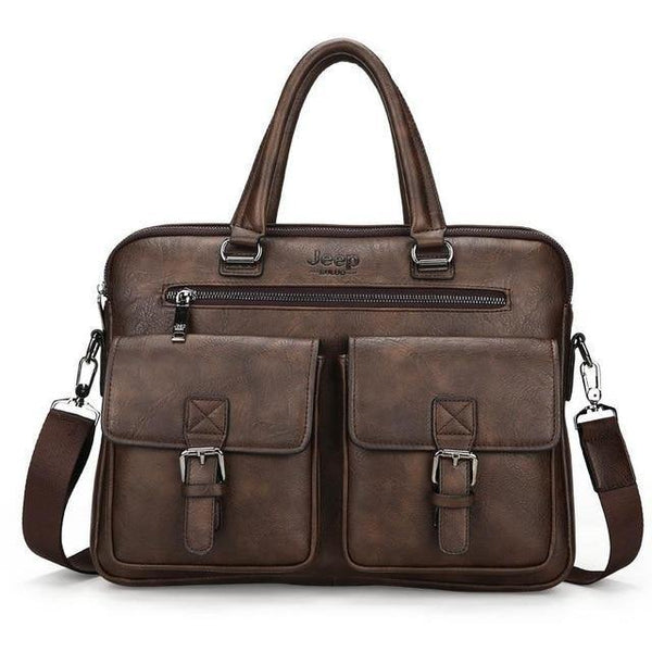 Planet Gates coffee New Men Split Leather Handbag Zipper Men Business Polyester Two Silt Pocket Soft Handle 14 Inches Briefcases Bags
