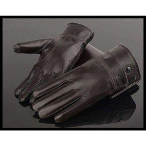 Planet Gates coffee / One Size 2018 leather gloves,Genuine Leather,Black,brown color,leather gloves men ,leather winter gloves warm,brand mittens