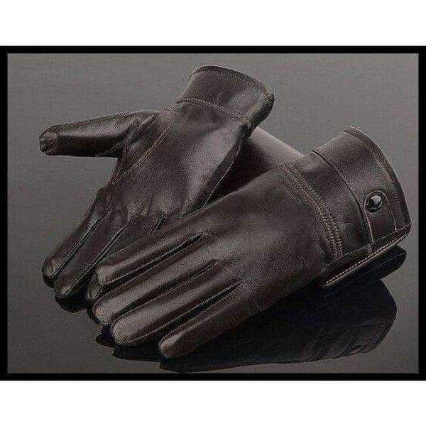 Planet Gates coffee / One Size 2018 leather gloves,Genuine Leather,Black,brown color,leather gloves men ,leather winter gloves warm,brand mittens