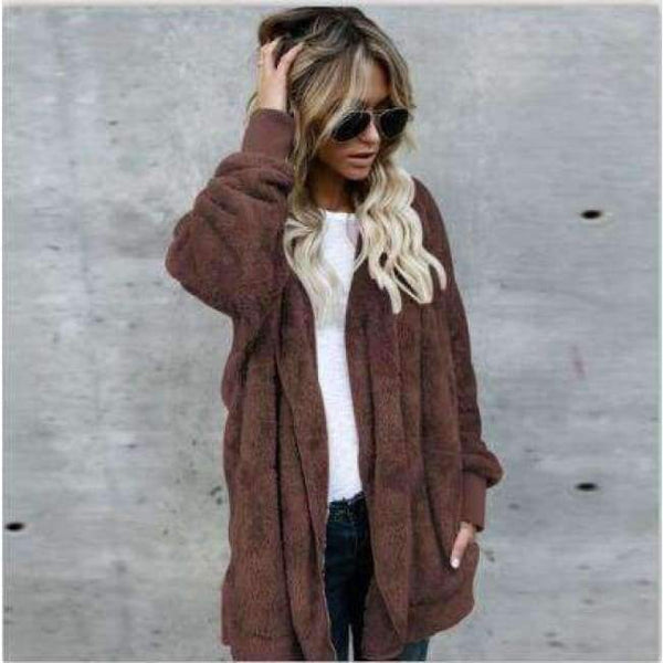 Planet Gates coffee / S Both Sides Wear Faux Fur Long Winter Jacket Women Autumn Winter 2017 Warm Coat Thicken Hooded Parka Women Outwear