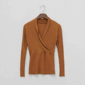 Planet Gates Coffee Sweater Winter Knitted Sweater V Neck Cashmere Sweater Female 2018 Women Sweaters And Pullovers Autumn Long Sleeve Sweater Jumper