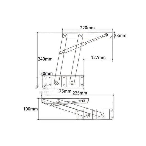 Planet Gates Coffee table hydraulic lifting frame/support,Multi-function buffer,Computer table lifter,Furniture Hardware,fittings