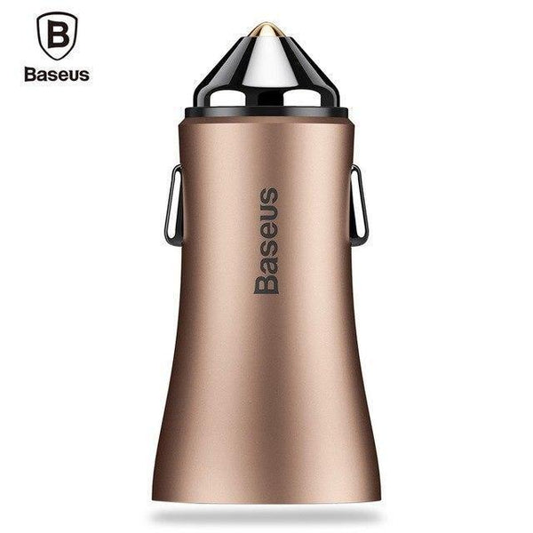 Planet Gates Coffee USB Car Charger for iPhone Samsung Xiaomi 2.4A Dual USB Fast Charge Adapter Mini Metal USB Car-Charger for Mobile Phone