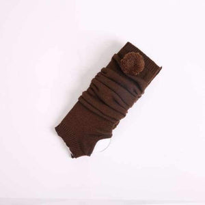 Planet Gates Coffee Winter boots set wool ball jacket foot long knee socks tights women Stocking Thigh High thick leg warmers