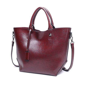 Planet Gates coffee Women Bucket Bag Oil Wax Women Leather Handbags Big Tote Famous Brands High Capacity Female Shoulder Bag Crossbody Bag