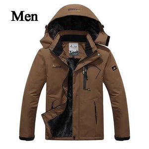 Planet Gates coffee / XL Men's Winter Jacket Men Waterproof Windproof Parka Male Snow Defence Thick Coats Mens