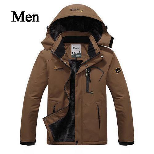 Planet Gates coffee / XL Men's Winter Jacket Men Waterproof Windproof Parka Male Snow Defence Thick Coats Mens