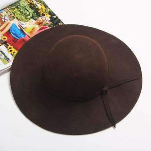Planet Gates coffee YIFEI New Pillbox Hat Women Wide Brim Felt Bowler Fedora Hat Floppy Sun Bowknot Cloche Cap Women's Large Hat 10 Colors outdoor