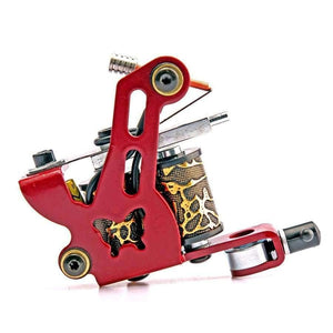 Planet Gates Coil Tattoo Machine 8 Wrap Coils Tatoo Gun Red Butterfly Tattoo Frame for Liner Shader Equipment Supply Tattoo Sets