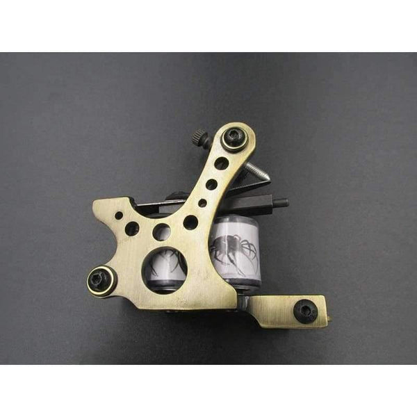 Planet Gates Coil Tattoo Machine Golden Color Coils Tatoo Gun Steel Tattoo Frame for Liner Shader Equipment Supply NM126
