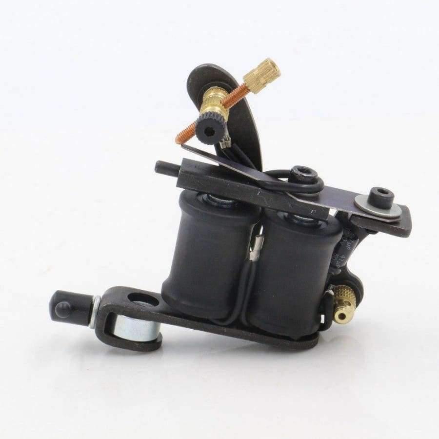 Planet Gates Coil Tattoo Machine maquiagem gun Tattoo Machines 10 Wrap Coils Tatoo GunSteel Tattoo Frame cane For Shader Free shipping