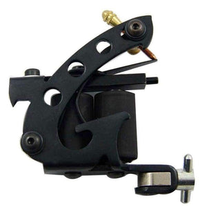 Planet Gates Coil Tattoo Machine New Arrival Tattoo Machines 10 Wrap Coils Tatoo Gun black Steel Tattoo Frame  For Shader Free shipping