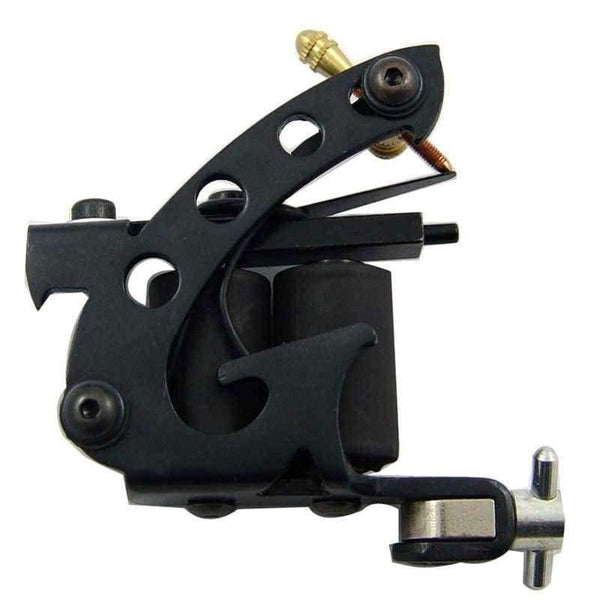 Planet Gates Coil Tattoo Machine New Arrival Tattoo Machines 10 Wrap Coils Tatoo Gun black Steel Tattoo Frame  For Shader Free shipping