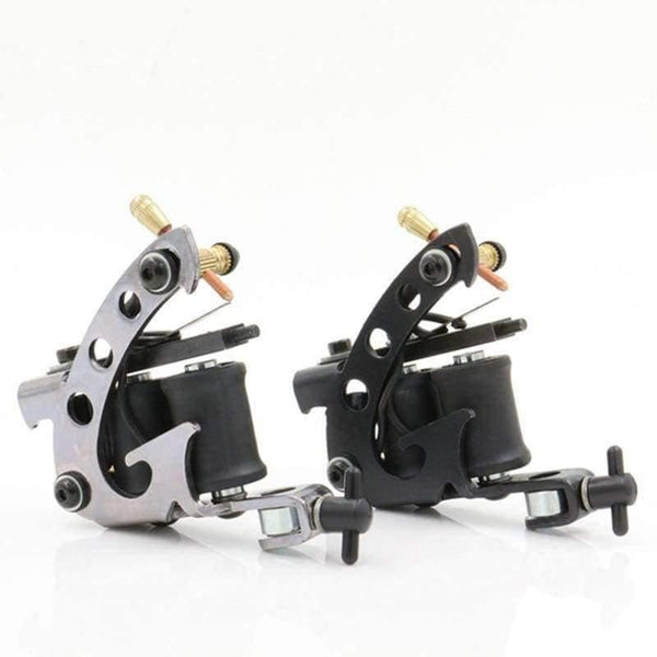 Planet Gates Coil Tattoo Machine New Arrival Tattoo Machines 10 Wrap Coils Tatoo Gun black Steel Tattoo Frame  For Shader Free shipping