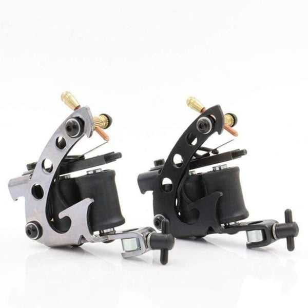 Planet Gates Coil Tattoo Machine New Arrival Tattoo Machines 10 Wrap Coils Tatoo Gun black Steel Tattoo Frame  For Shader Free shipping