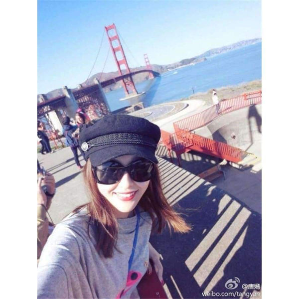 Planet Gates COKK Winter Hats For Women Winter Cap Wool Hat Female Button Baseball Cap Sun Visor Hat Gorras Casquette Black Fall Boina Bone