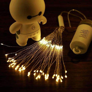 Planet Gates Cold White / 1 piece DIY LED Fairy String Light 150LEDS Battery Operated Starburst Holiday Light with Remote Control Decoration for Garden Room Party
